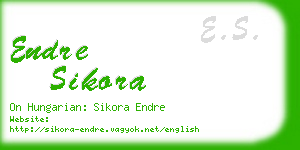 endre sikora business card